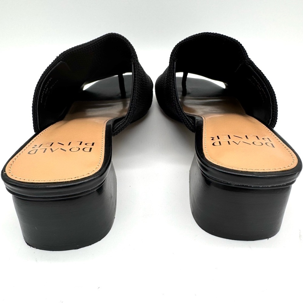 Donald Pliner Black Slide sandals with toe thong - Picture 4 of 8